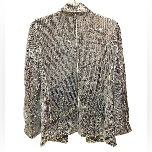 🤍 Sequin Open Front Blazer - Picture 8 of 12